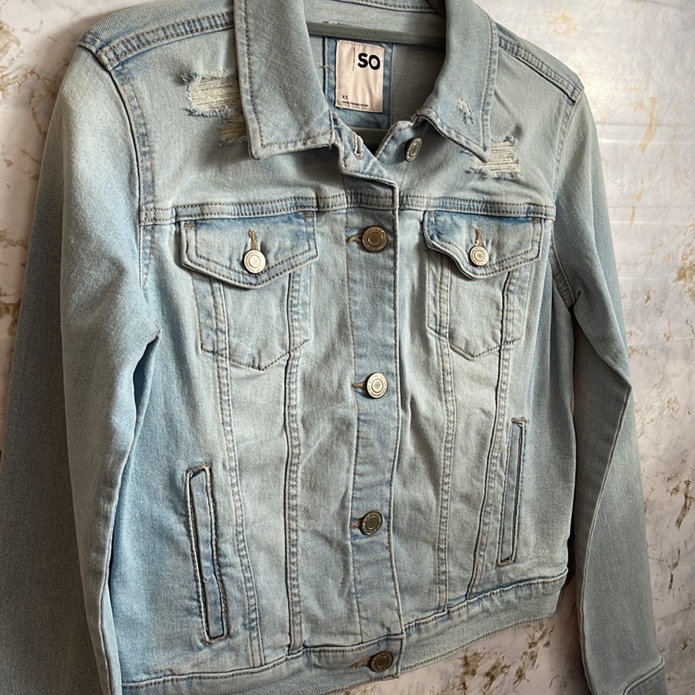 SO Denim Button Up Jacket l SIZE XS - Picture 4 of 6